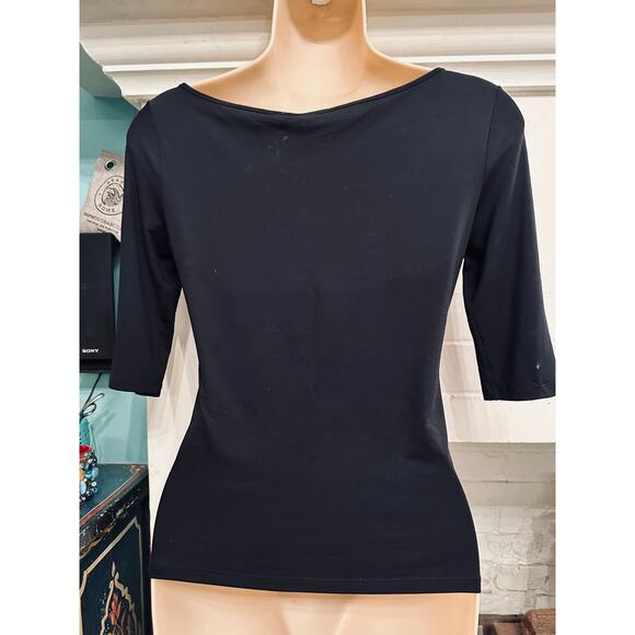 VINTAGE BLUMARINE ITALY STRETCHY TOP W/ RHINESTONE CUTOUTS S - Picture 5 of 11